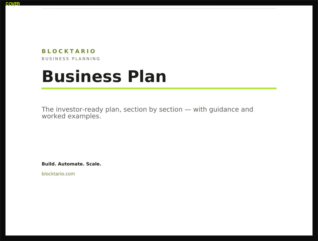 Business Plan Template preview 1