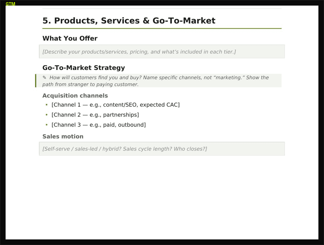 Business Plan Template preview 4