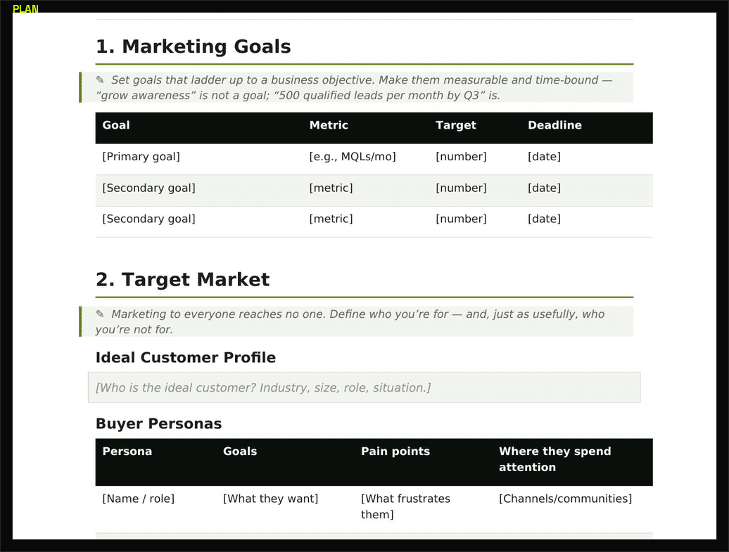 Marketing Plan preview 1